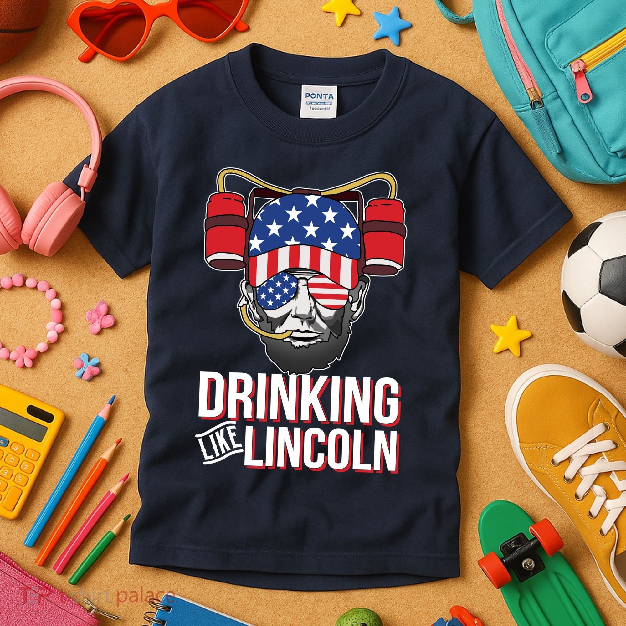 Drinking Like Lincoln Kids T-Shirt