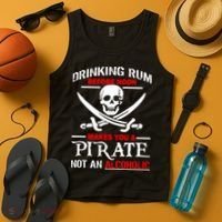 Drinking Rum Before Noon Makes You A Pirate Tank Top thumb 4