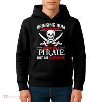 Drinking Rum Before Noon Makes You A Pirate Kids Hoodie thumb 4