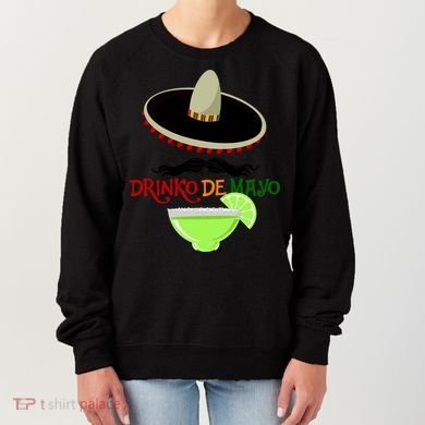 Drinko De Mayo Funny Cinco De Mayo Mustache Sombrero Women's Sweatshirt