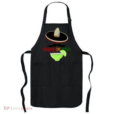 Drinko De Mayo Funny Cinco De Mayo Mustache Sombrero Apron