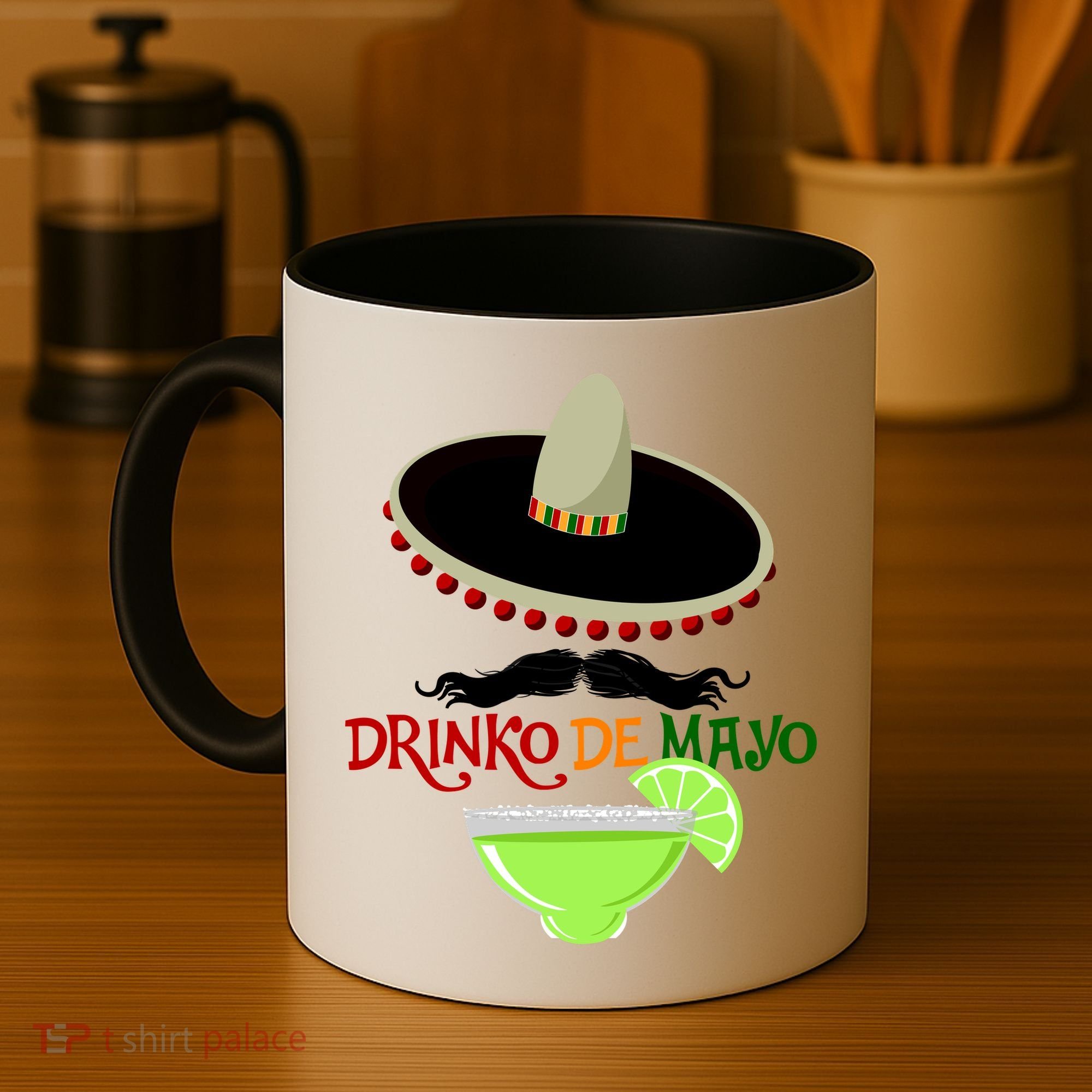 Drinko De Mayo Funny Cinco De Mayo Mustache Sombrero Coffee Mug