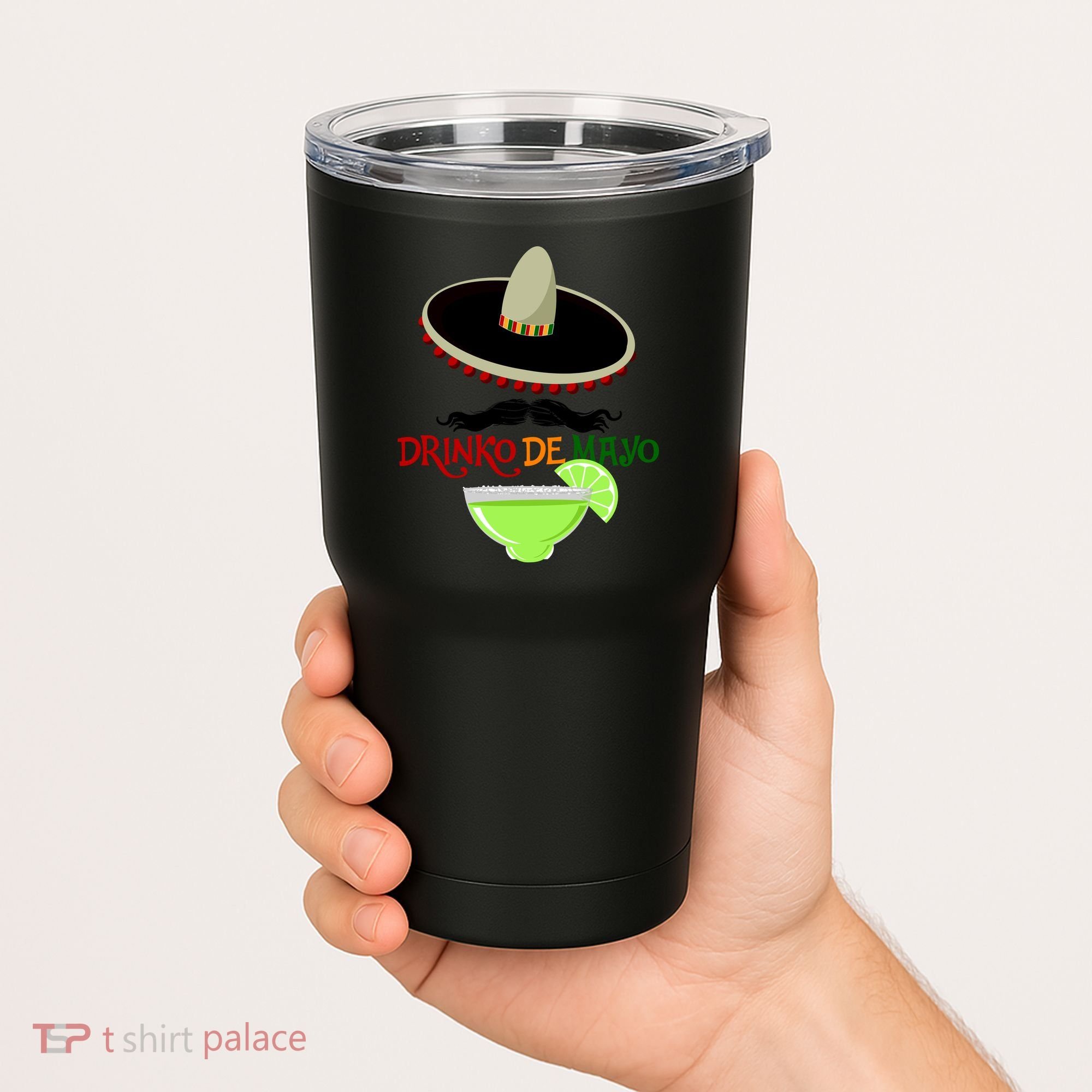 Drinko De Mayo Funny Cinco De Mayo Mustache Sombrero Tumbler