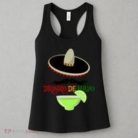 Drinko De Mayo Funny Cinco De Mayo Mustache Sombrero Women's Tank Top thumb 3