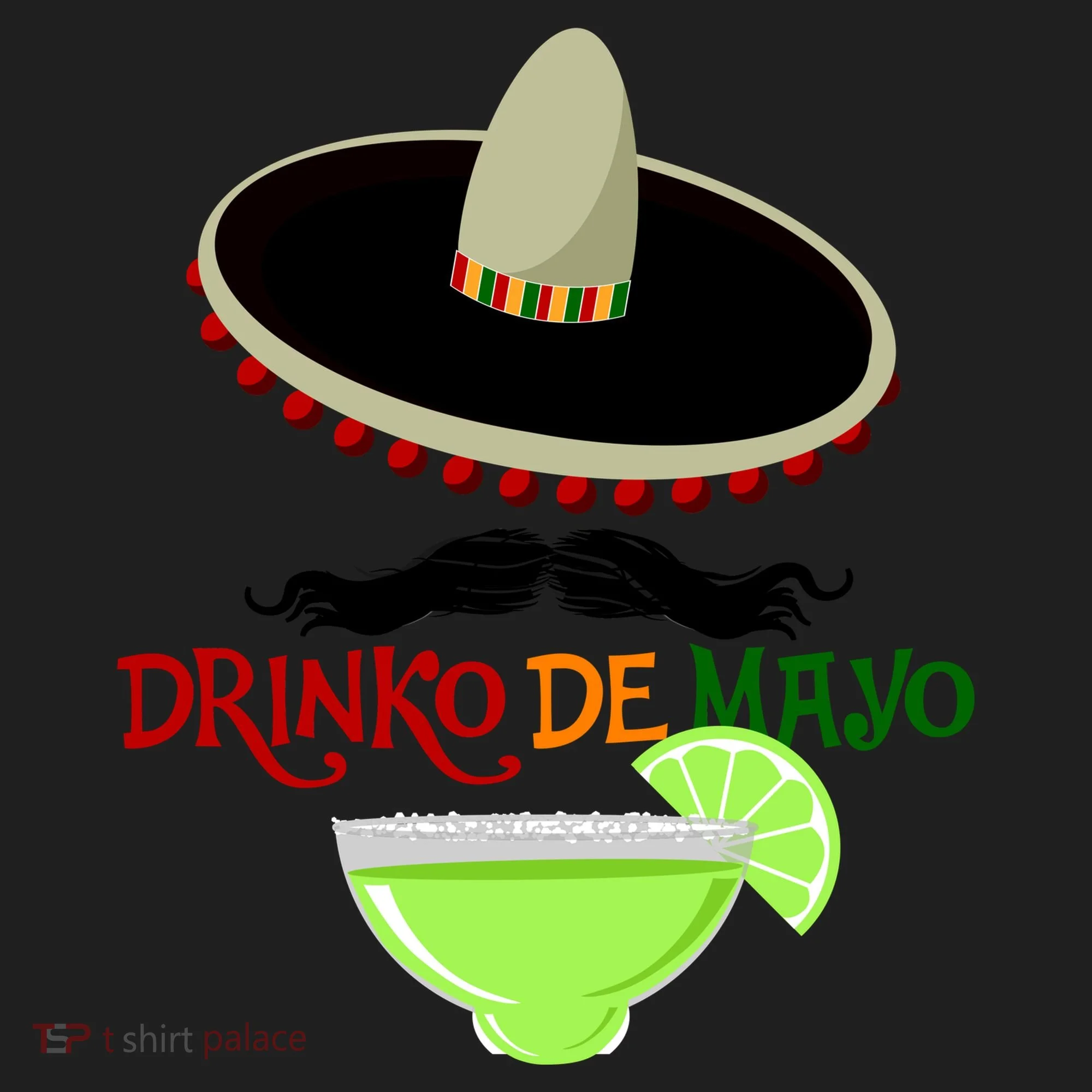 Drinko De Mayo Funny Cinco De Mayo Mustache Sombrero Hat