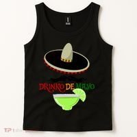 Drinko De Mayo Funny Cinco De Mayo Mustache Sombrero Tank Top thumb 2