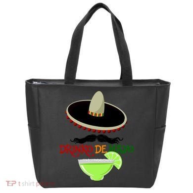 Drinko De Mayo Funny Cinco De Mayo Mustache Sombrero Tote Bag