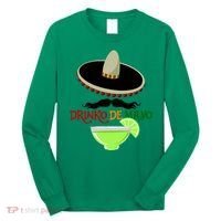Drinko De Mayo Funny Cinco De Mayo Mustache Sombrero Long Sleeve Shirt thumb 0