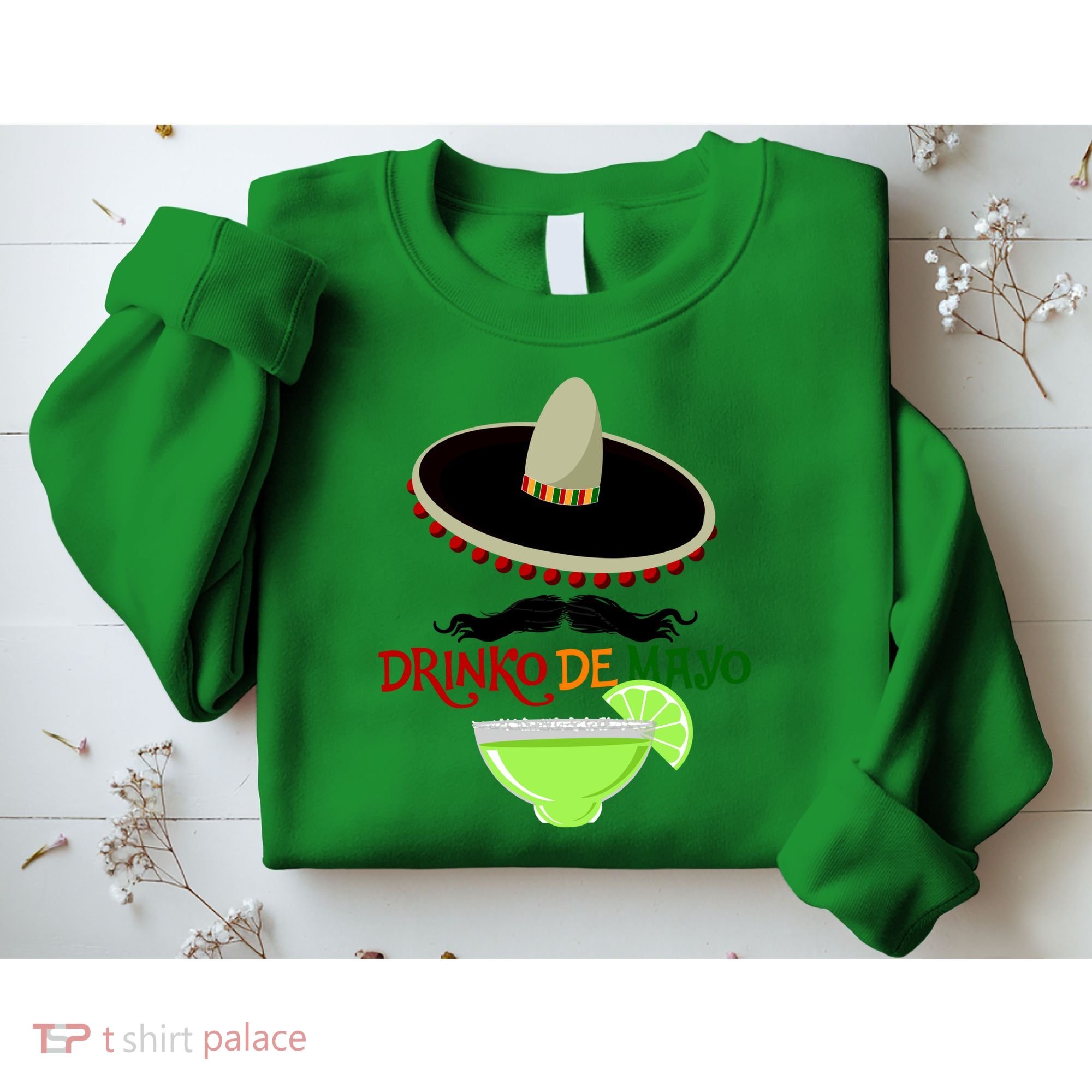Drinko De Mayo Funny Cinco De Mayo Mustache Sombrero Sweatshirt