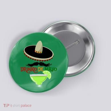 Drinko De Mayo Funny Cinco De Mayo Mustache Sombrero Button