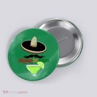 Drinko De Mayo Funny Cinco De Mayo Mustache Sombrero Button thumb 0