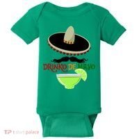 Drinko De Mayo Funny Cinco De Mayo Mustache Sombrero Baby Bodysuit thumb 0