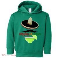Drinko De Mayo Funny Cinco De Mayo Mustache Sombrero Toddler Hoodie thumb 0