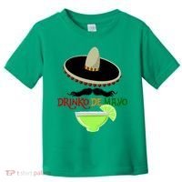 Drinko De Mayo Funny Cinco De Mayo Mustache Sombrero Toddler T-Shirt thumb 0