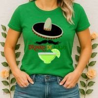 Drinko De Mayo Funny Cinco De Mayo Mustache Sombrero Women's T-Shirt thumb 2
