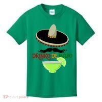 Drinko De Mayo Funny Cinco De Mayo Mustache Sombrero Kids T-Shirt thumb 0