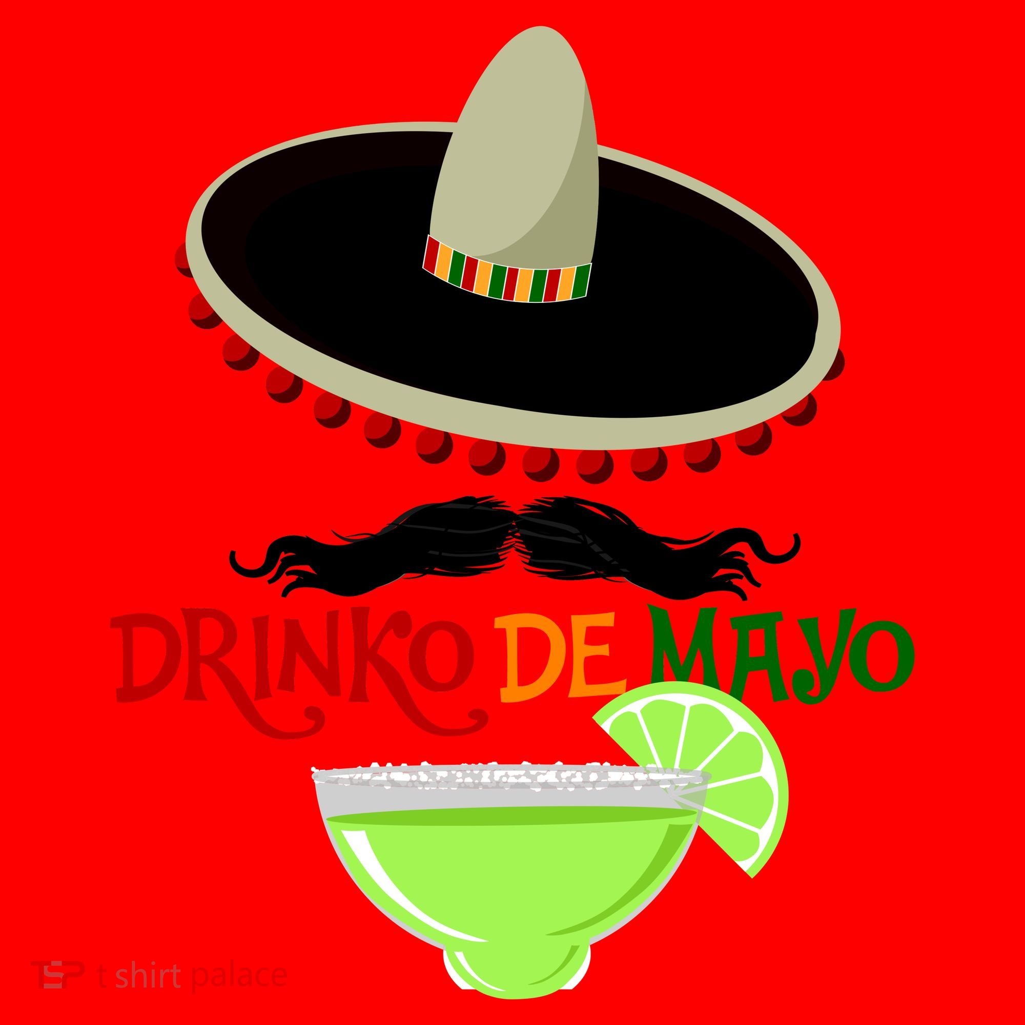 Drinko De Mayo Funny Cinco De Mayo Mustache Sombrero Santa Hat