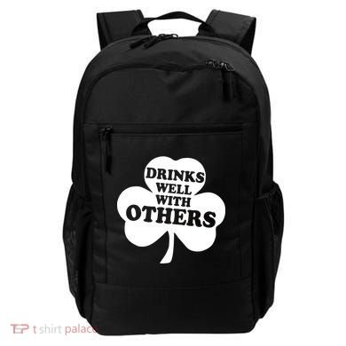 Drinks Well With Others Funny St. Patrick's Day Drinking Backpack