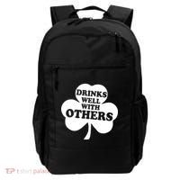 Drinks Well With Others Funny St. Patrick's Day Drinking Backpack thumb 0
