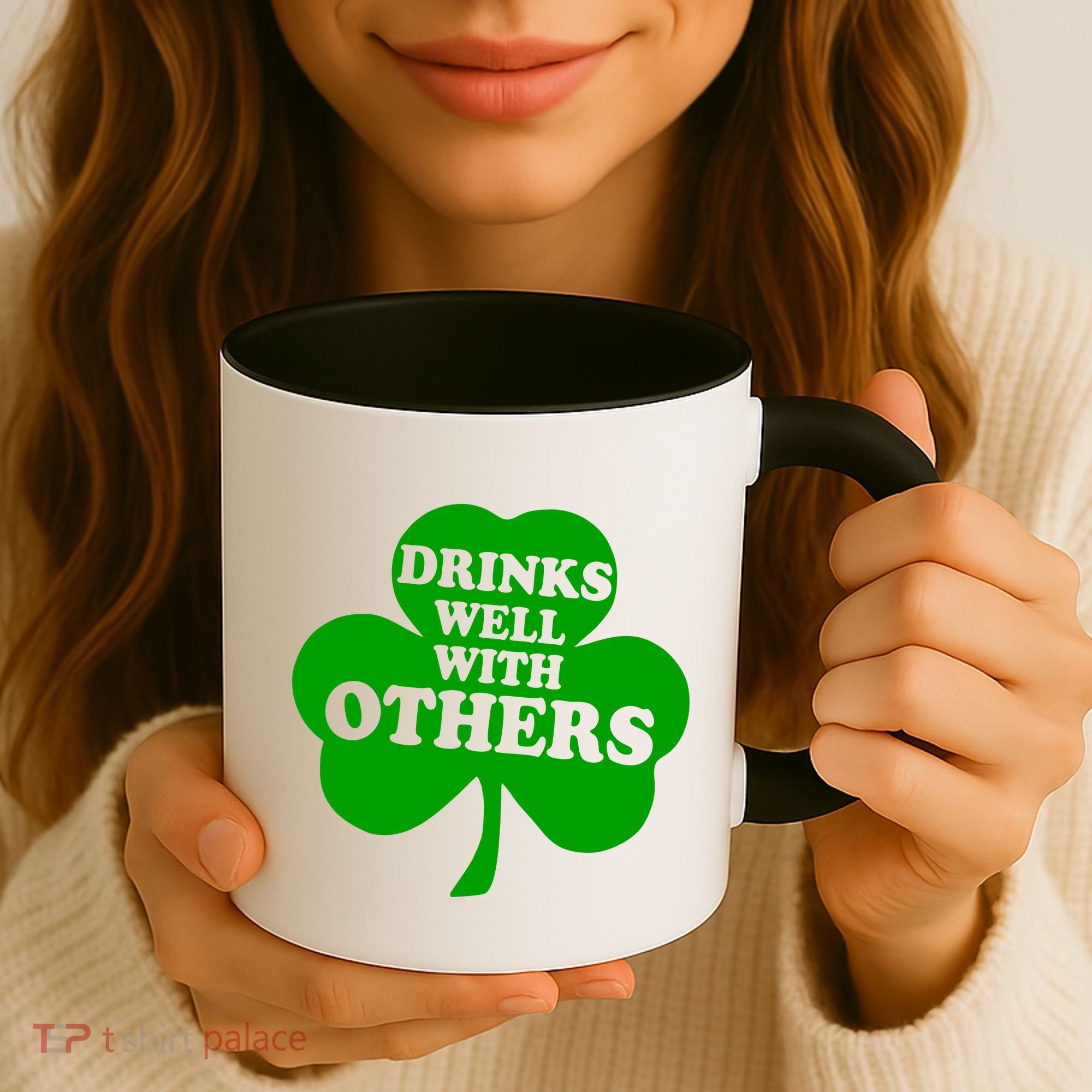 Drinks Well With Others Funny St. Patrick's Day Drinking Coffee Mug