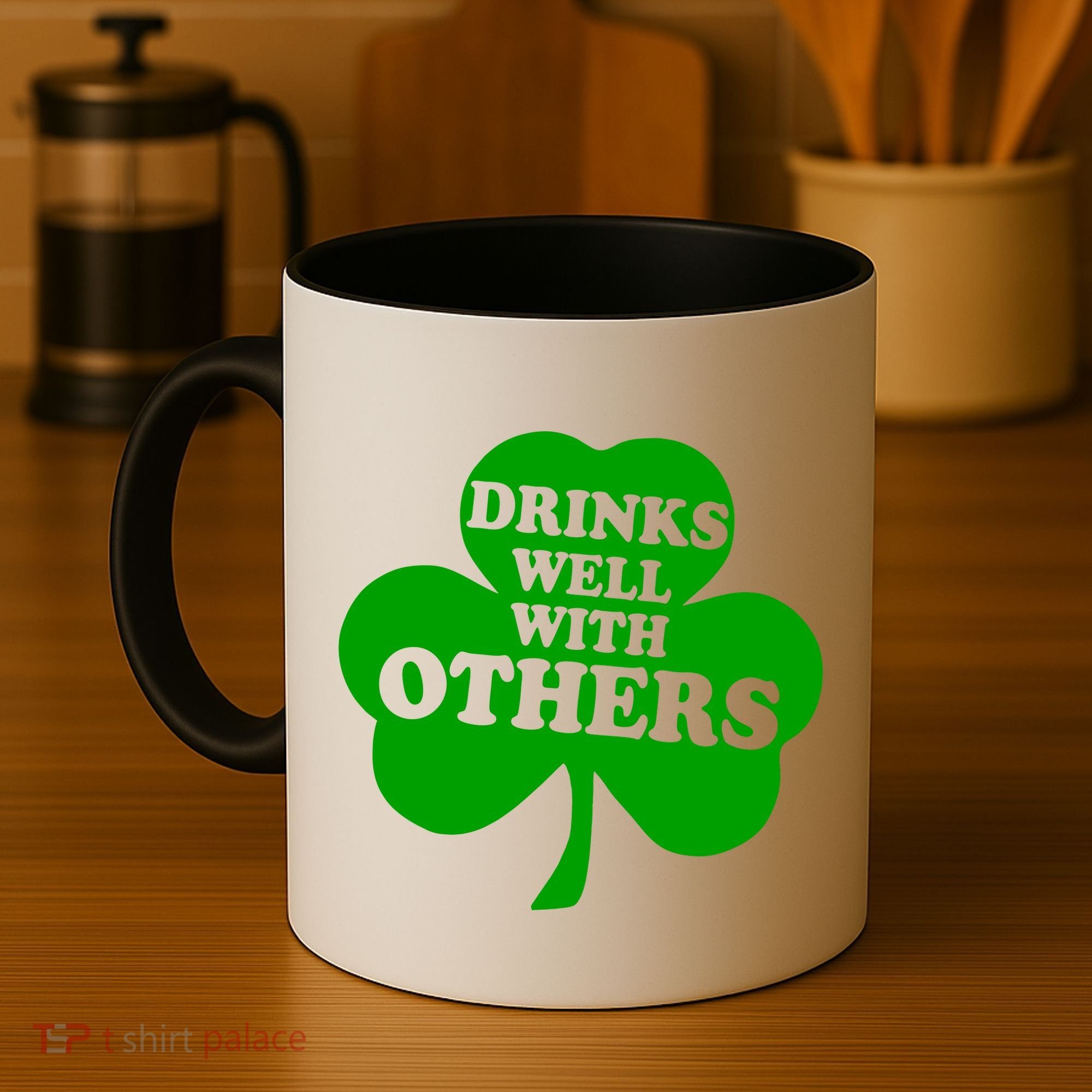 Drinks Well With Others Funny St. Patrick's Day Drinking Coffee Mug