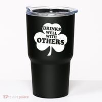 Drinks Well With Others Funny St. Patrick's Day Drinking Tumbler thumb 0