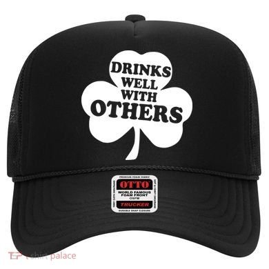 Drinks Well With Others Funny St. Patrick's Day Drinking Hat