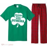 Drinks Well With Others Funny St. Patrick's Day Drinking Pajama Set thumb 0