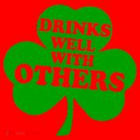 Drinks Well With Others Funny St. Patrick's Day Drinking Santa Hat thumb 1