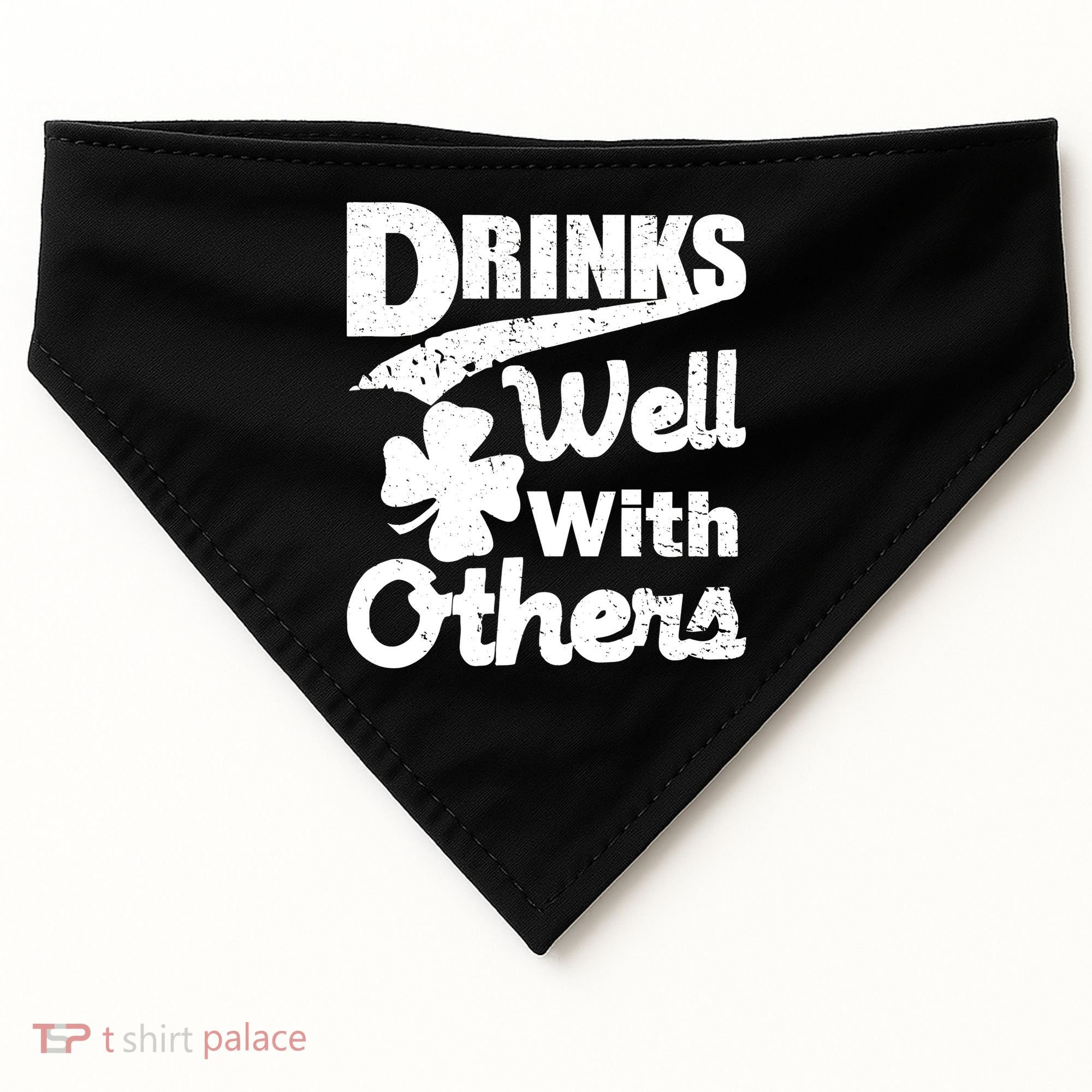 Drinks Well With Others St. Patrick's Day USA-Made Doggie Bandana