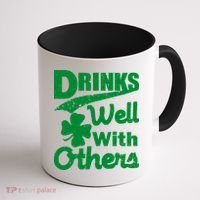 Drinks Well With Others St. Patrick's Day Coffee Mug thumb 1