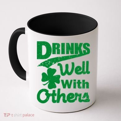 Drinks Well With Others St. Patrick's Day Coffee Mug