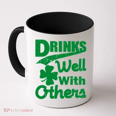 Drinks Well With Others St. Patrick's Day Coffee Mug