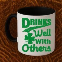 Drinks Well With Others St. Patrick's Day Coffee Mug thumb 2