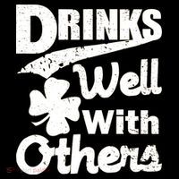 Drinks Well With Others St. Patrick's Day Women's Hoodie thumb 2