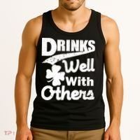 Drinks Well With Others St. Patrick's Day Tank Top thumb 3