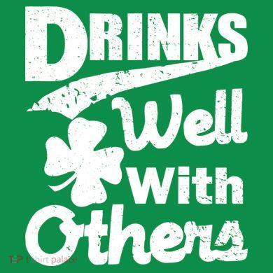 Drinks Well With Others St. Patrick's Day Mesh Reversible Basketball Jersey Tank