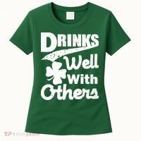 Drinks Well With Others St. Patrick's Day Women's T-Shirt thumb 0