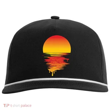 Dripping Sunset Comfort Colors Rope Cap Hat