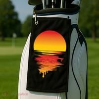 Dripping Sunset Golf Towel thumb 2