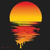 Dripping Sunset Golf Towel thumb 3