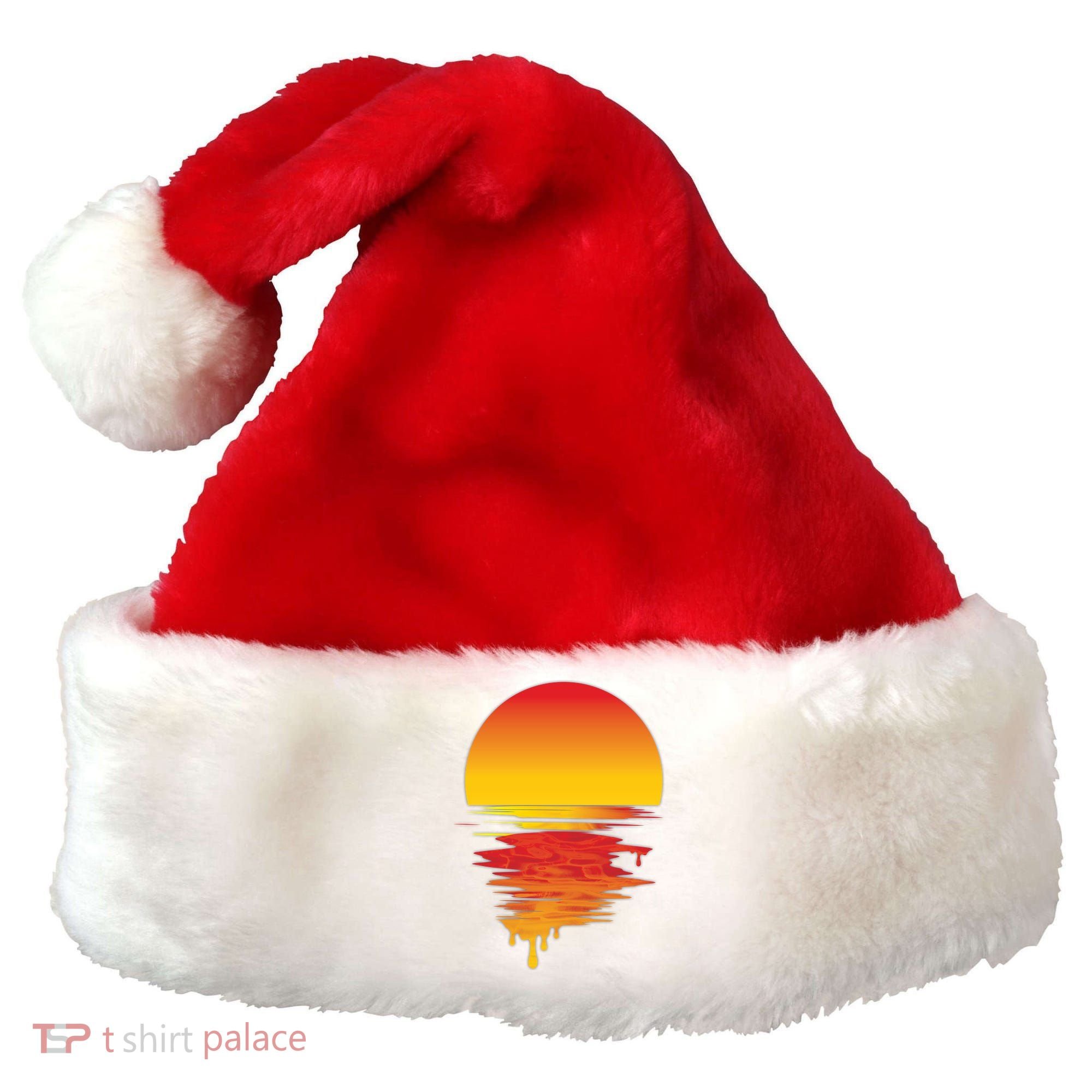 Dripping Sunset Santa Hat