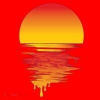 Dripping Sunset Santa Hat thumb 1