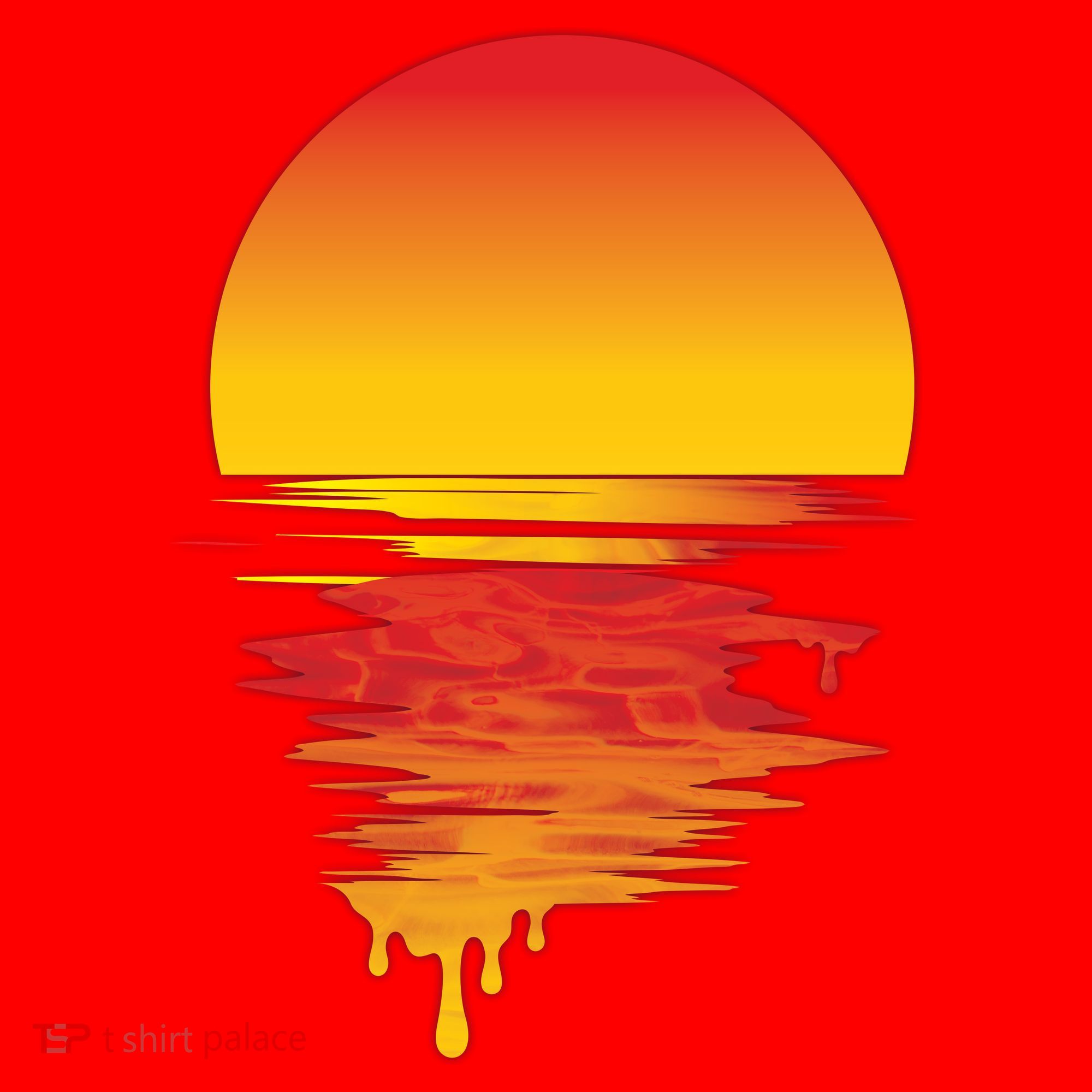 Dripping Sunset Santa Hat
