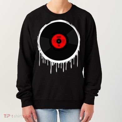 Dripping Vinyl Record Women's Sweatshirt