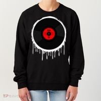 Dripping Vinyl Record Women's Sweatshirt thumb 0