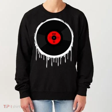 Dripping Vinyl Record Women's Sweatshirt