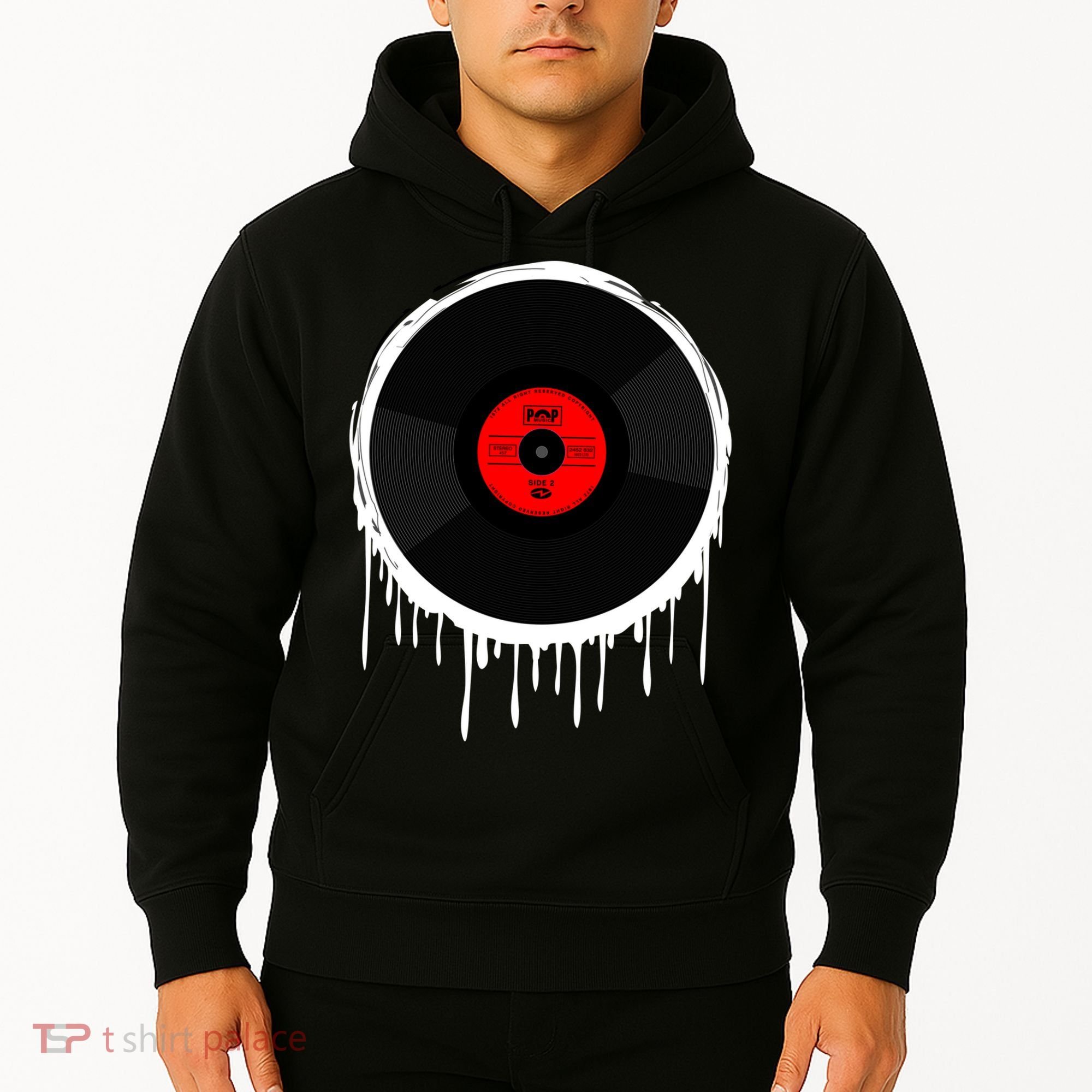 Dripping Vinyl Record Hoodie