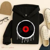 Dripping Vinyl Record Hoodie thumb 4