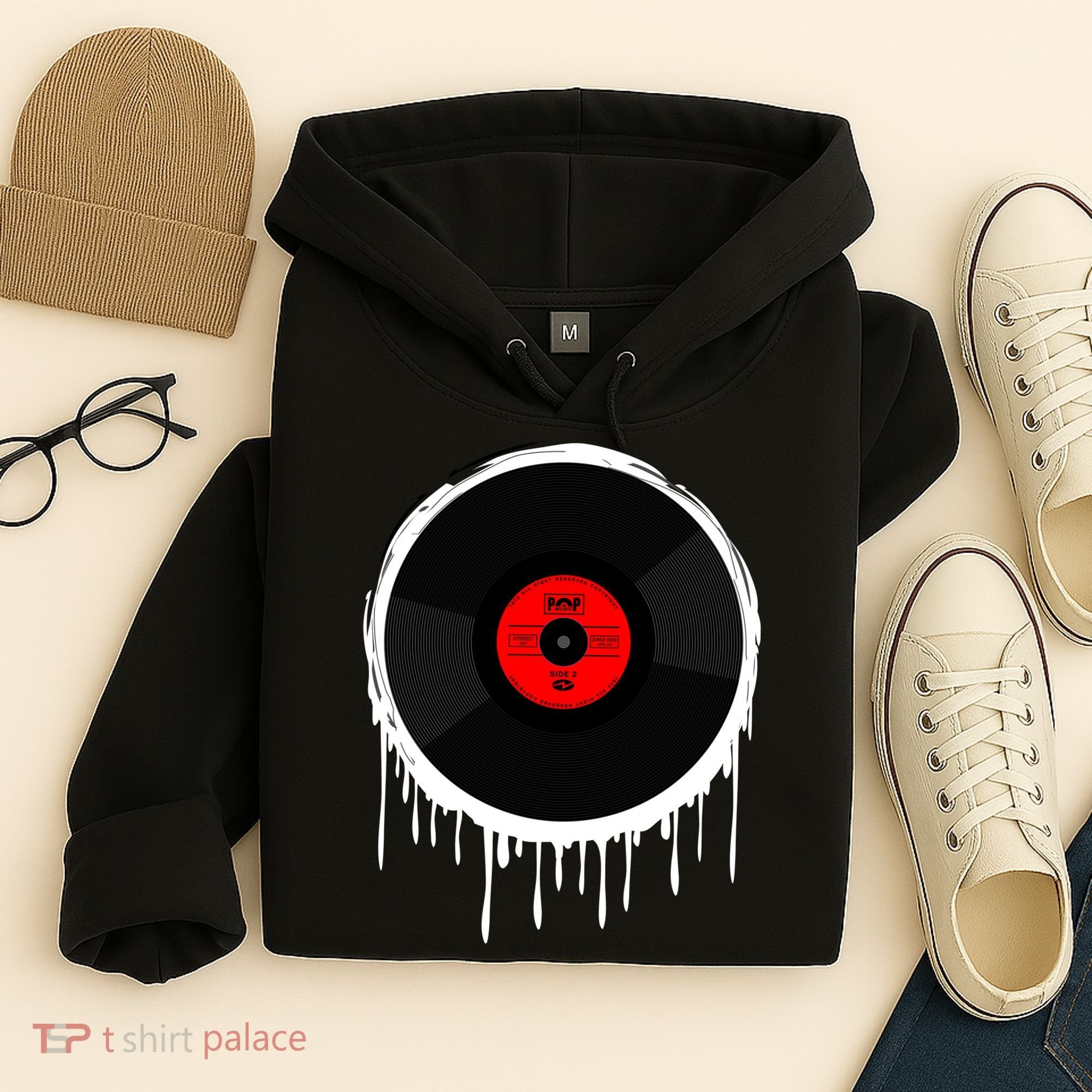 Dripping Vinyl Record Hoodie